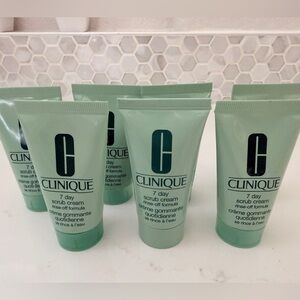 Clinique 7 Day Scrub Cream Rinse-Off - Travel size 1oz Lot of 7